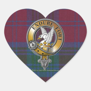 Sticker Cœur Lindsay Tartan & Badge