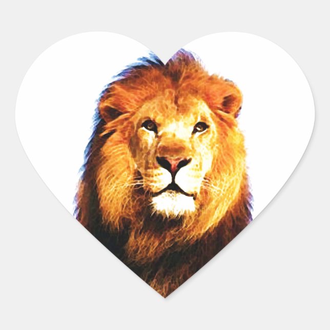 Sticker Cœur Lion (Devant)