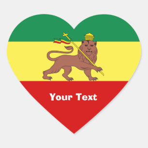 Sticker Cœur Lion de reggae de Rasta de Judah