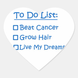 Sticker Cœur Liste des survivants de cancer à faire