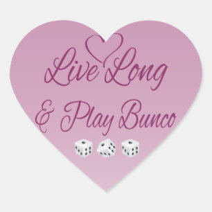 Sticker Cœur Live Long and Play Bunco
