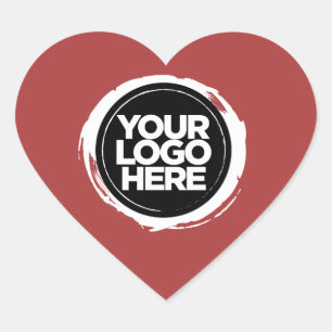 Sticker Cœur Logo de l'entreprise Custom Valentine's Day Red He