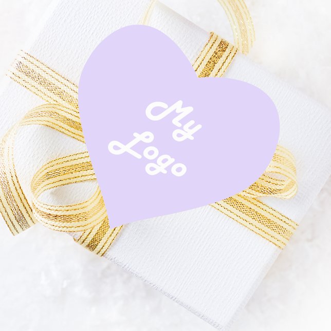 Sticker Cœur Logo de l'entreprise Violet lavande (Créateur téléchargé)