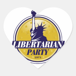 Sticker Cœur Logo du Parti Libertarien