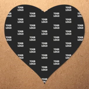 Sticker Cœur Logo simple à répéter   Noir