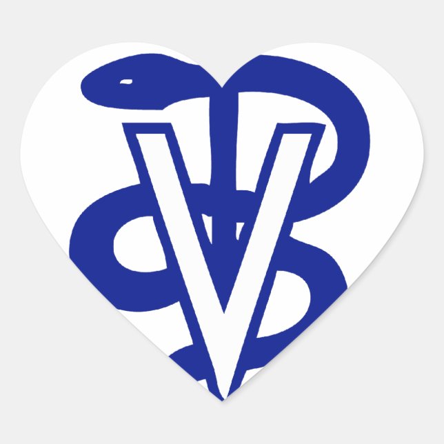 Sticker Cœur logo vétérinaire 4 (Devant)