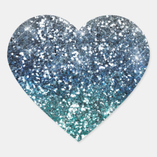 Sticker Cœur Look bleu bleu de Silver