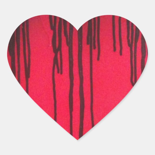 Sticker Cœur Love Bleeds Noir (Devant)