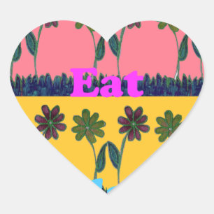 Sticker Cœur Love Eat Play Art Print