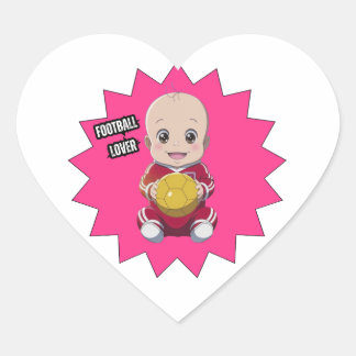 Sticker Cœur Love football