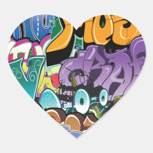 Sticker Cœur Love for graffiti