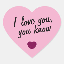 Sticker Cœur love heart with qoute