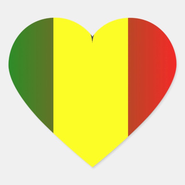 STICKER CŒUR LOVE JAH RASTA (Devant)