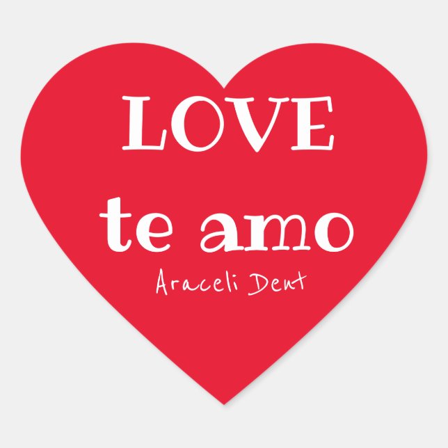 Sticker Cœur LOVE the amo (Devant)