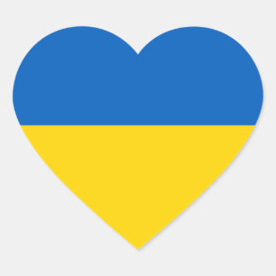 Sticker Cœur L'Ukraine/drapeau ukrainien