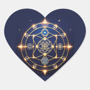 Sticker Cœur Lumière Divine – 5 : Énergie Universelle Illuminée