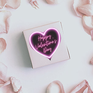 Sticker Cœur Lumière Néon, Joyeuse Saint-Valentin