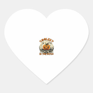 Sticker Cœur Lunettes de soleil Coolest Pumpkin Patch Chapeau d