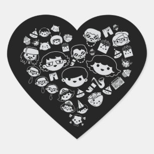 Sticker Cœur Luv 2