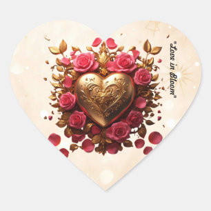 Sticker Cœur "Luxury Love Bloom"