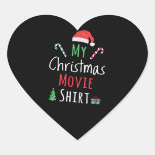 Sticker Cœur Ma chemise de cinéma de Noël
