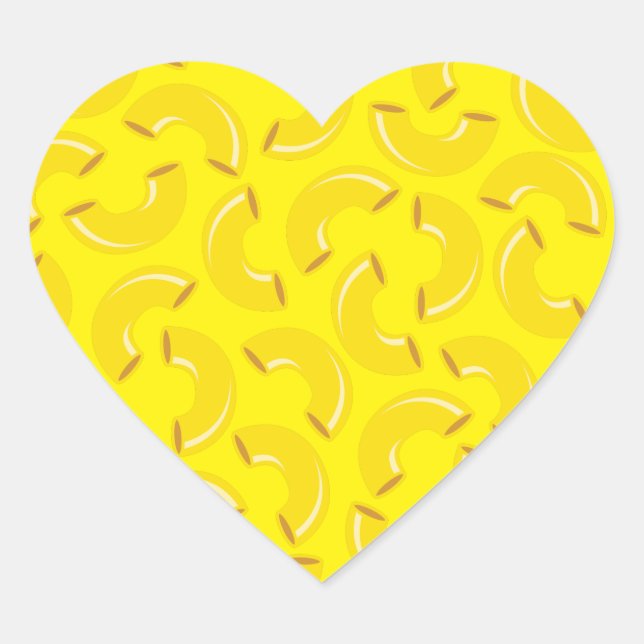Sticker Cœur Mac et Fromage Enfant 1er Anniversaire Parti Macar (Devant)