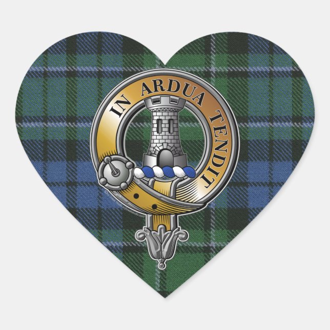 Sticker Cœur MacCallum Tartan & Badge (Devant)