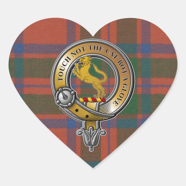 Sticker Cœur MacIntosh Tartan & Badge (Devant)