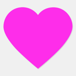 Sticker Cœur Magenta brillant (couleur solide)