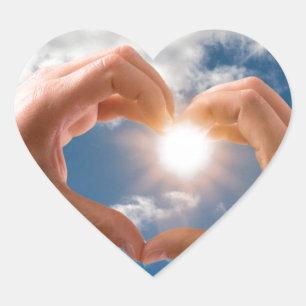 Sticker Cœur Mains d'amour
