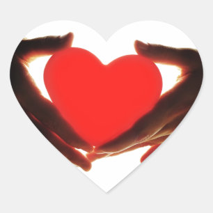 Sticker Cœur Mains tenant le coeur