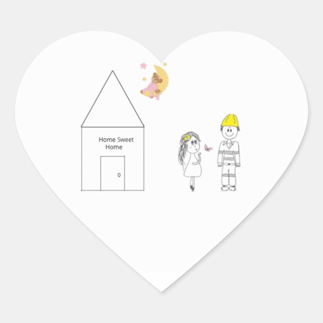 Sticker Cœur Maison | Coeurs FIFO (Devant)