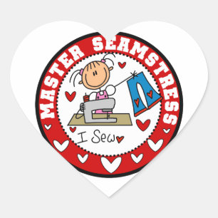 Sticker Cœur Maîtresse Couturière