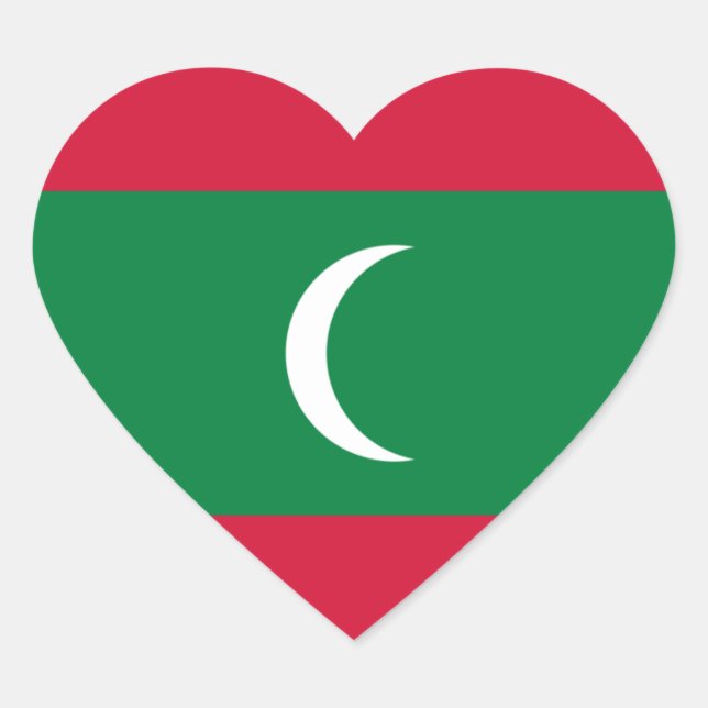 Sticker Cœur maldives (Devant)