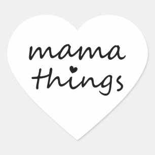 Sticker Cœur Mama Choses Premier Mothers Day Nouvelle Maman