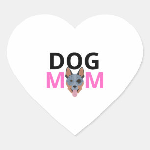 Sticker Cœur Maman de chien de bétail australien Premium 1