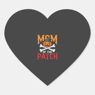 Sticker Cœur Maman Halloween de Patch Pumpkin Sorcière