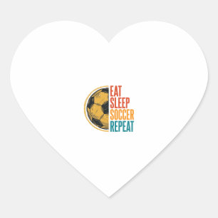Sticker Cœur Manger Dormir Football Répéter Conception de Maill
