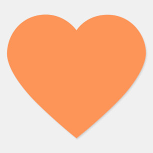 Sticker Cœur Mango Orange Color Arrière - plan prêt à customise