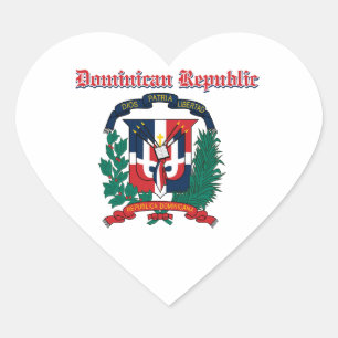 Sticker Cœur Manteau grunge de la République Dominicaine des