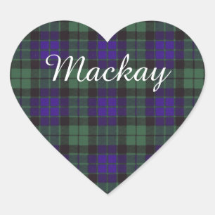 Sticker Cœur Maquay clan Plaid Scottish tartan