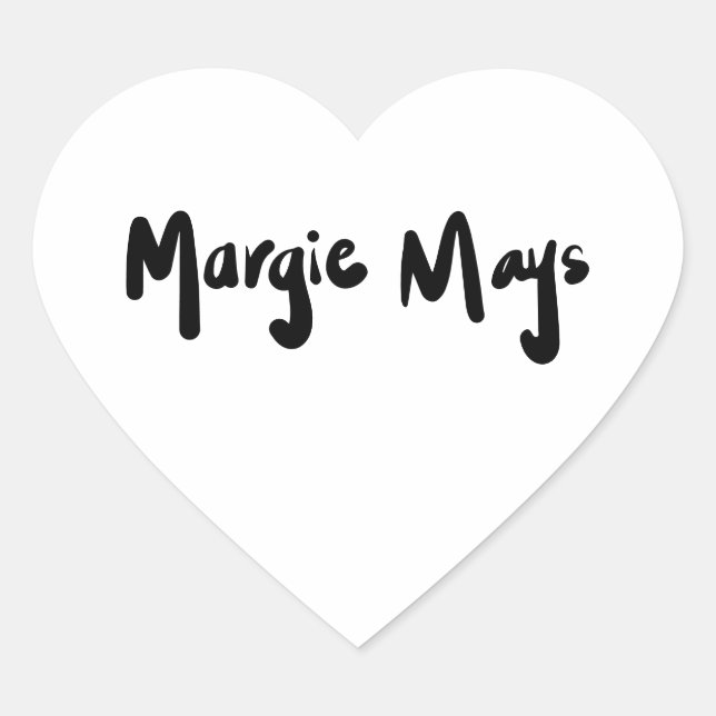 Sticker Coeur Margie Mays Signature (Devant)
