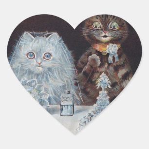 Sticker Cœur Mariage de chat, Mariage, Mariée, Mariée, Louis Wa