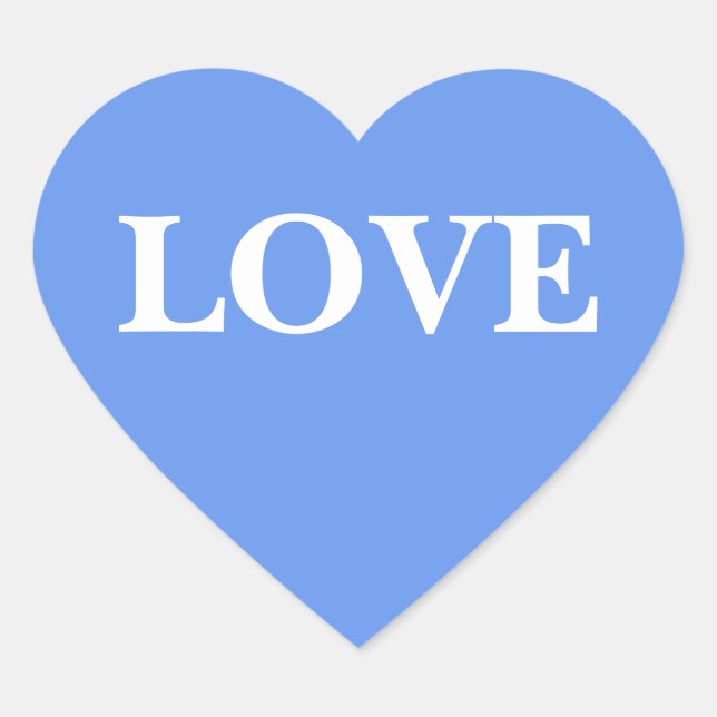 Sticker Cœur Mariage Inviter Cornflower Blue (Devant)