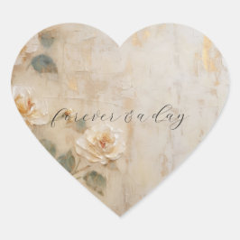 Sticker Cœur Mariage Rose Cream Peach