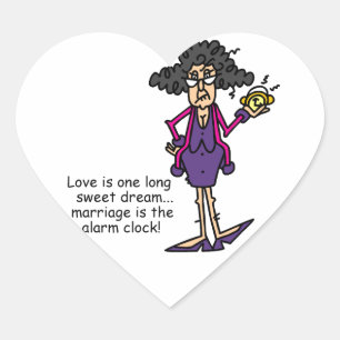 Sticker Cœur Mariage Rude Éveil
