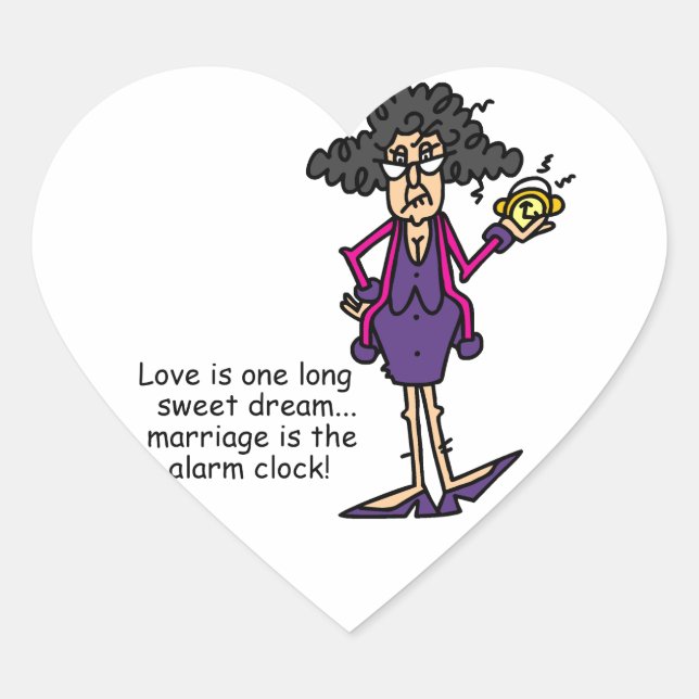 Sticker Cœur Mariage Rude Éveil (Devant)