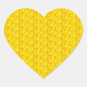 Sticker Cœur Marigold jaune Floral Motif sans joint