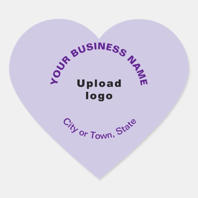 Sticker Cœur Marque d'affaires monochrome violet avec logo (Devant)