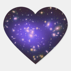 Sticker Cœur Matière noire en Galaxy Cluster Abell 1689 (Hubble
